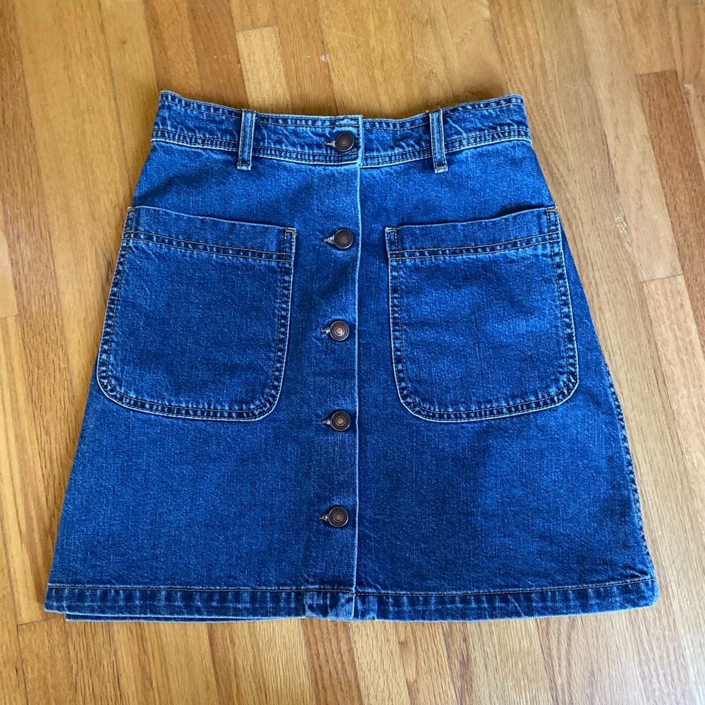 Denim a-line skirt